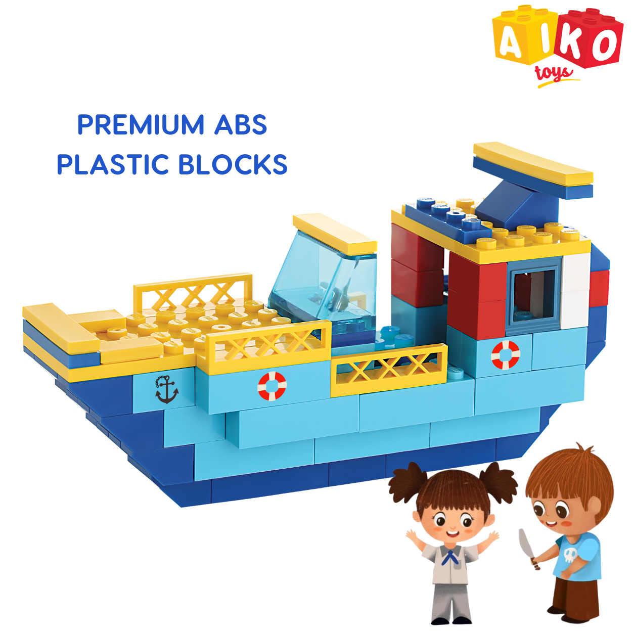AIKO Build-a-Boat | Creative Building Block Set for Kids