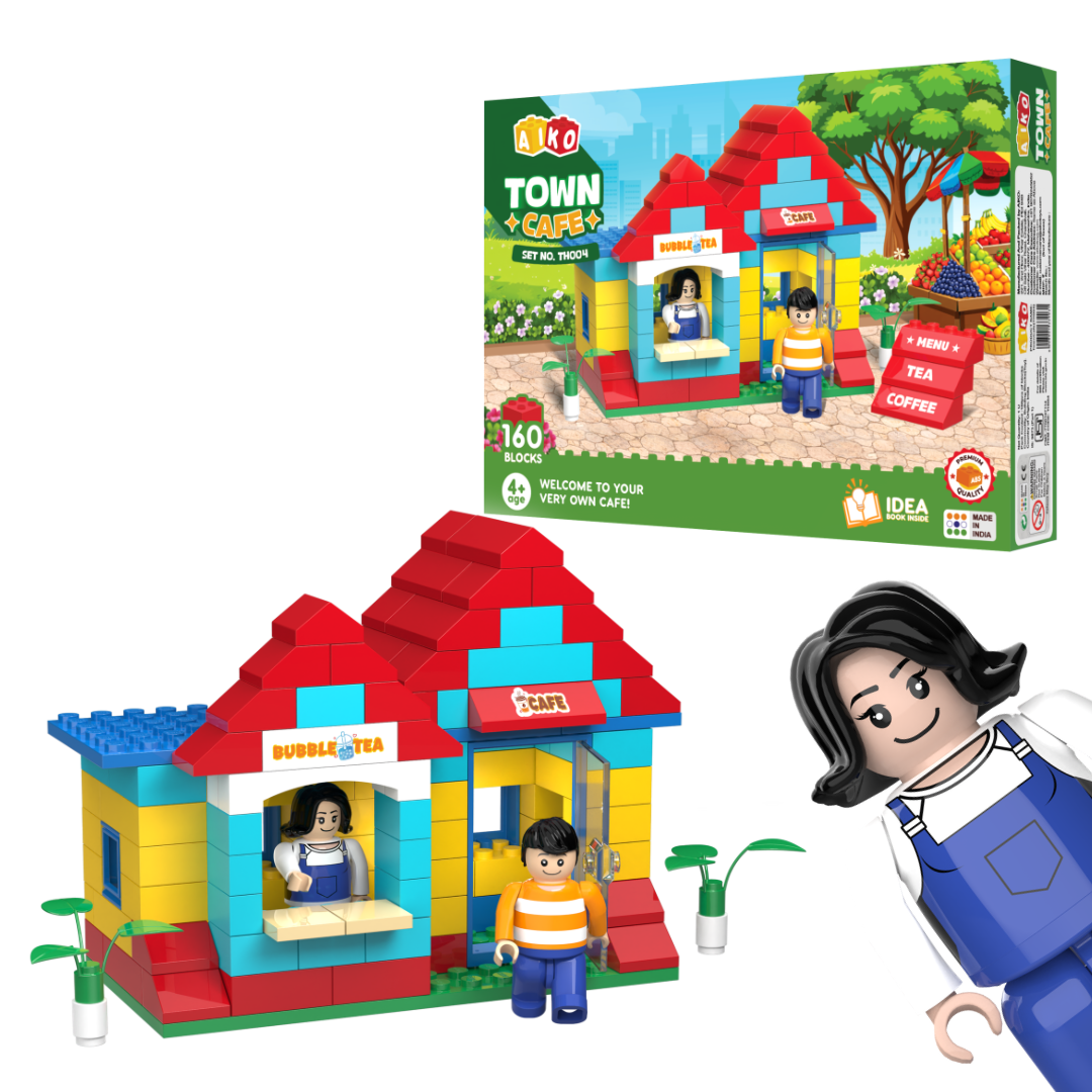 Town Cafe Set No.04 | 160 Premium Building Blocks | Ages 4-99