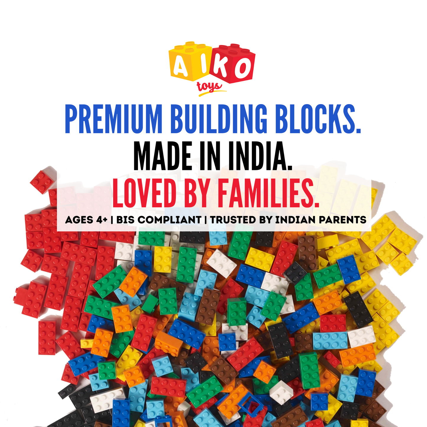 AIKO Bal Ganesha Building Block Set with Modak – Includes Mushak Sticker| Cultural Building Block Toy