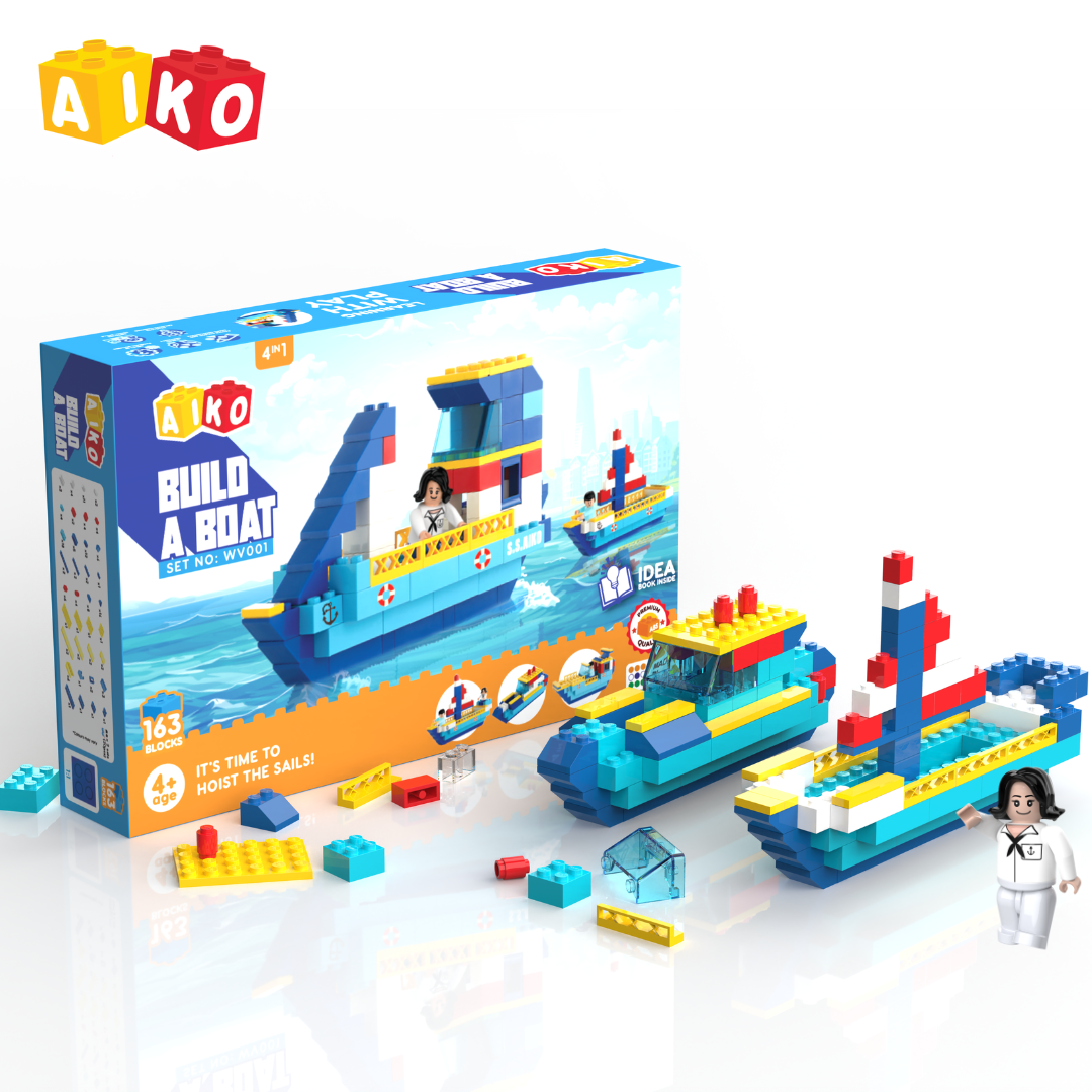 AIKO Build-a-Boat | Creative Building Block Set for Kids