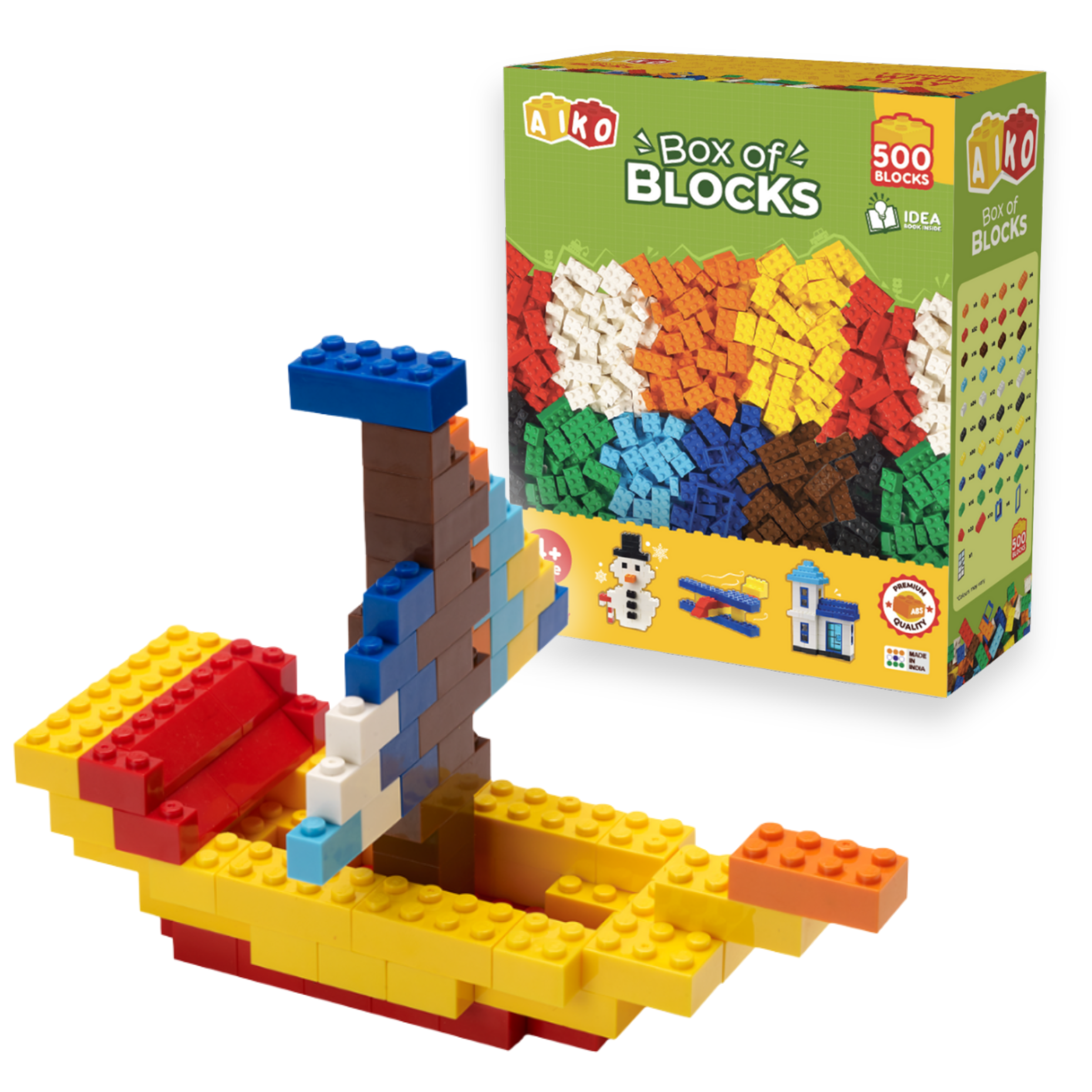 AIKO Box of Blocks 500pcs – Premium Building Block Set – Aiko Toys