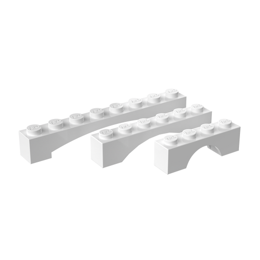 1x4, 1x6 & 1x8 Arch Building Blocks| Combo Pack of 15