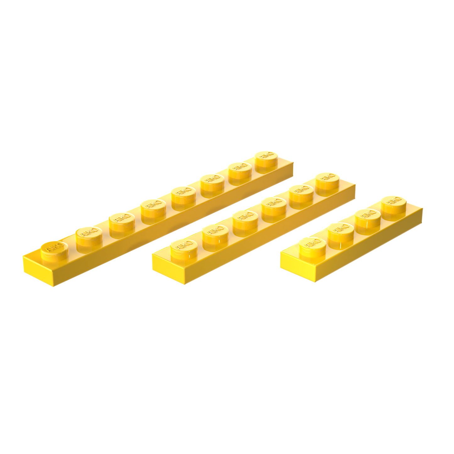 1x4, 1x6 & 1x8 Flat Building Plates Combo Pack – 15 Pieces (5 Each)