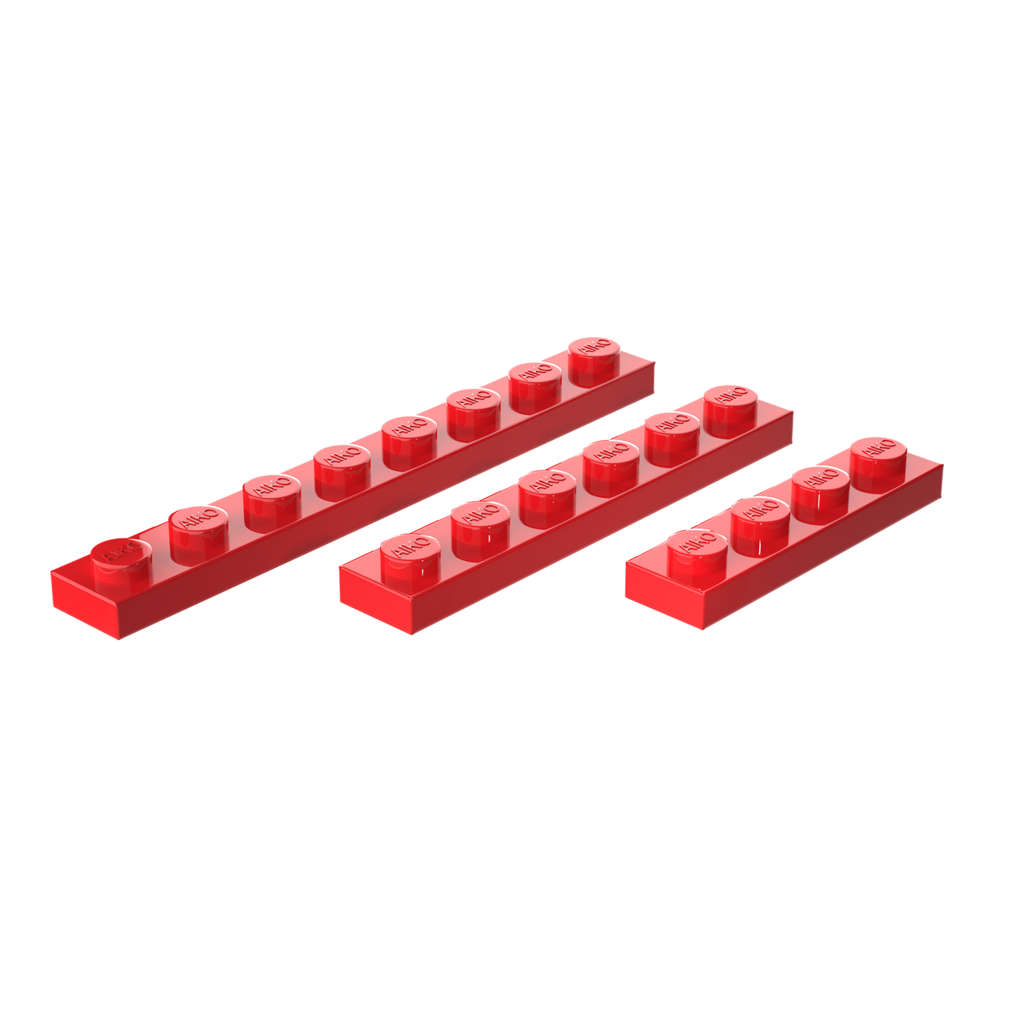 1x4, 1x6 & 1x8 Flat Building Plates Combo Pack – 15 Pieces (5 Each)