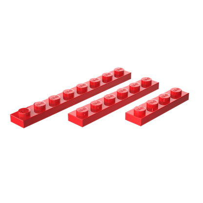 1x4, 1x6 & 1x8 Flat Building Plates Combo Pack – 15 Pieces (5 Each)