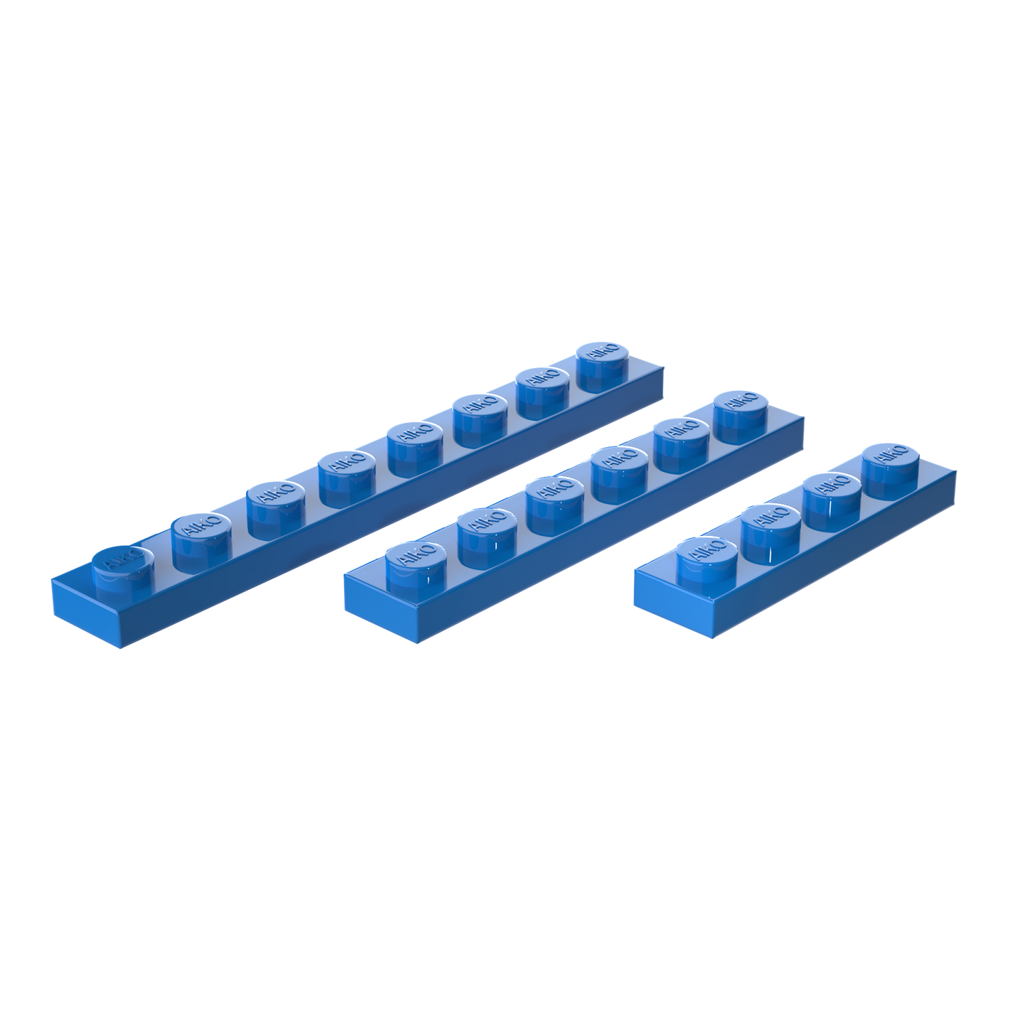1x4, 1x6 & 1x8 Flat Building Plates Combo Pack – 15 Pieces (5 Each)
