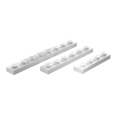 1x4, 1x6 & 1x8 Flat Building Plates Combo Pack – 15 Pieces (5 Each)
