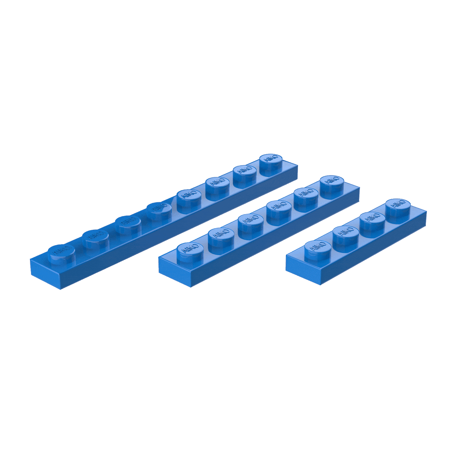 1x4, 1x6 & 1x8 Flat Building Plates Combo Pack – 15 Pieces (5 Each)