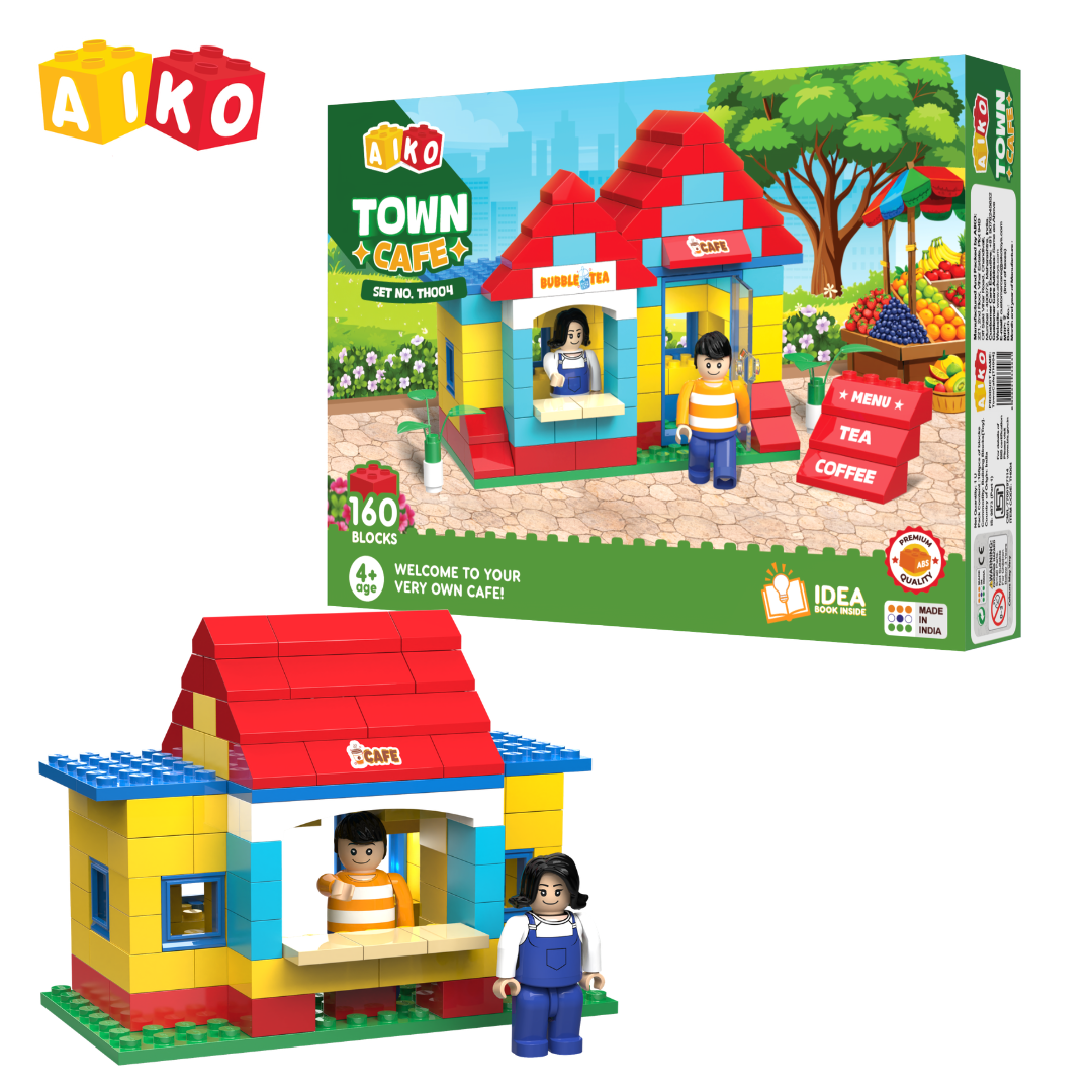 Town Cafe Set No.04 | 160 Premium Building Blocks | Ages 4-99 years