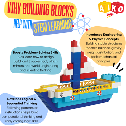 AIKO Build-a-Boat | Creative Building Block Set for Kids