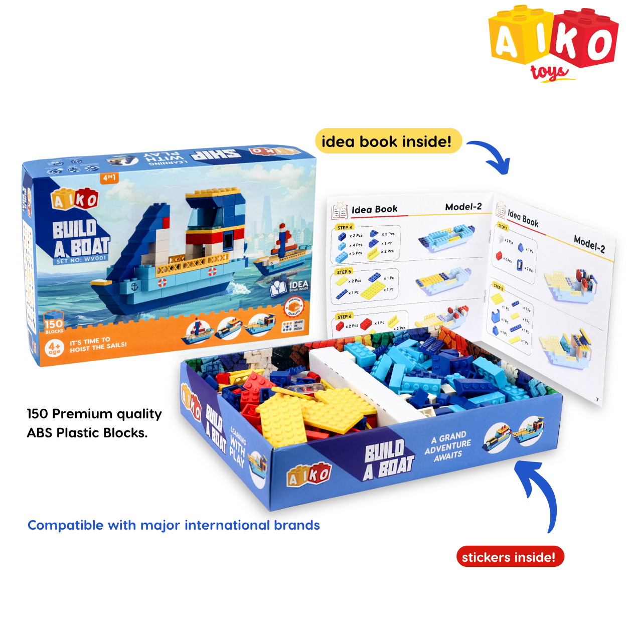 AIKO Build-a-Boat | Creative Building Block Set for Kids