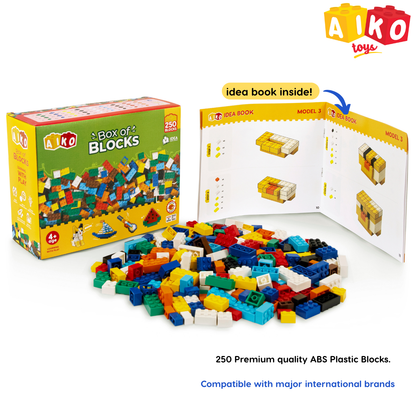 AIKO Box of Blocks 250pcs– Premium Building Block Set