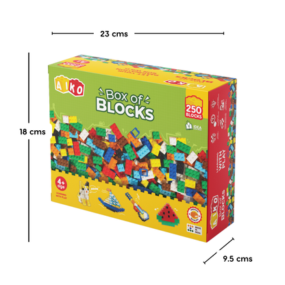AIKO Box of Blocks 250pcs– Premium Building Block Set