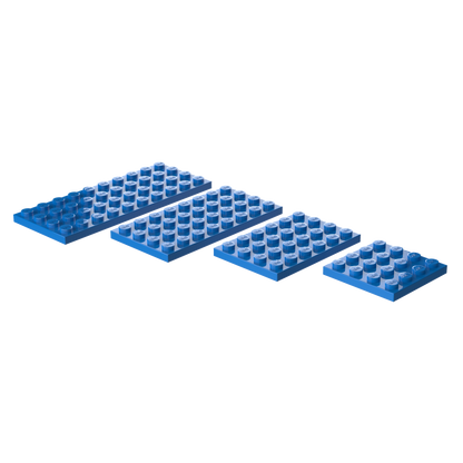 4x4, 4x6, 4x8 & 4x10 Flat Building Plates| Pack of 12 (3 Each)
