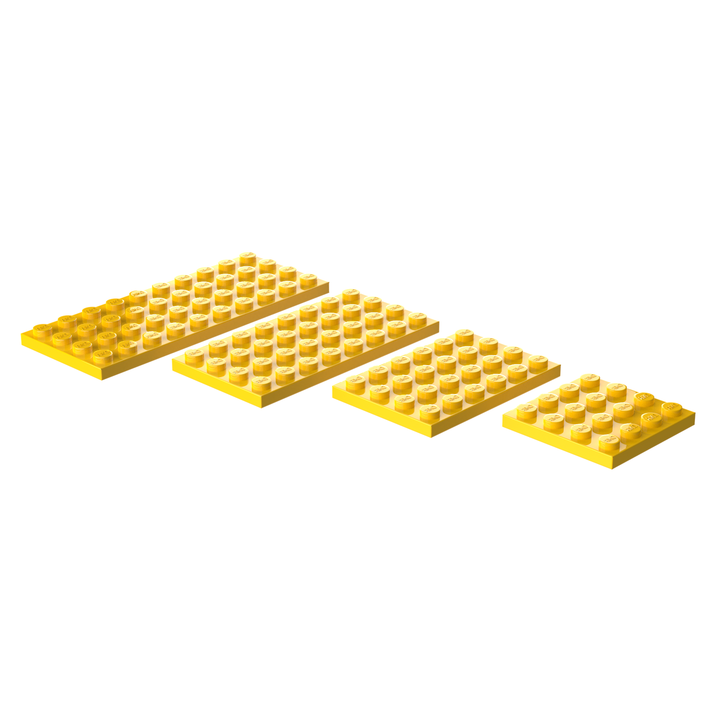 4x4, 4x6, 4x8 & 4x10 Flat Building Plates| Pack of 12 (3 Each)