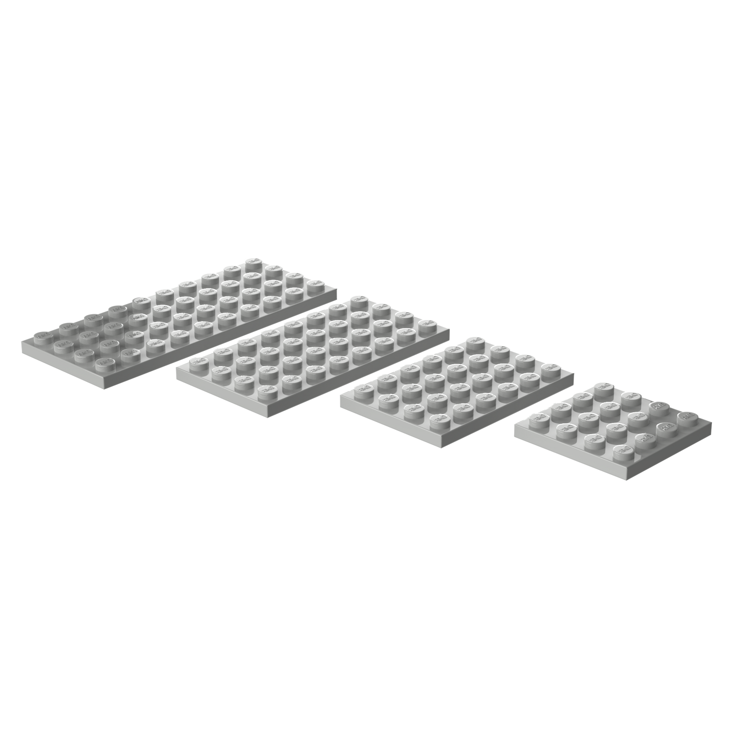 4x4, 4x6, 4x8 & 4x10 Flat Building Plates| Pack of 12 (3 Each)
