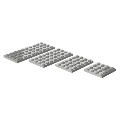 4x4, 4x6, 4x8 & 4x10 Flat Building Plates| Pack of 12 (3 Each)