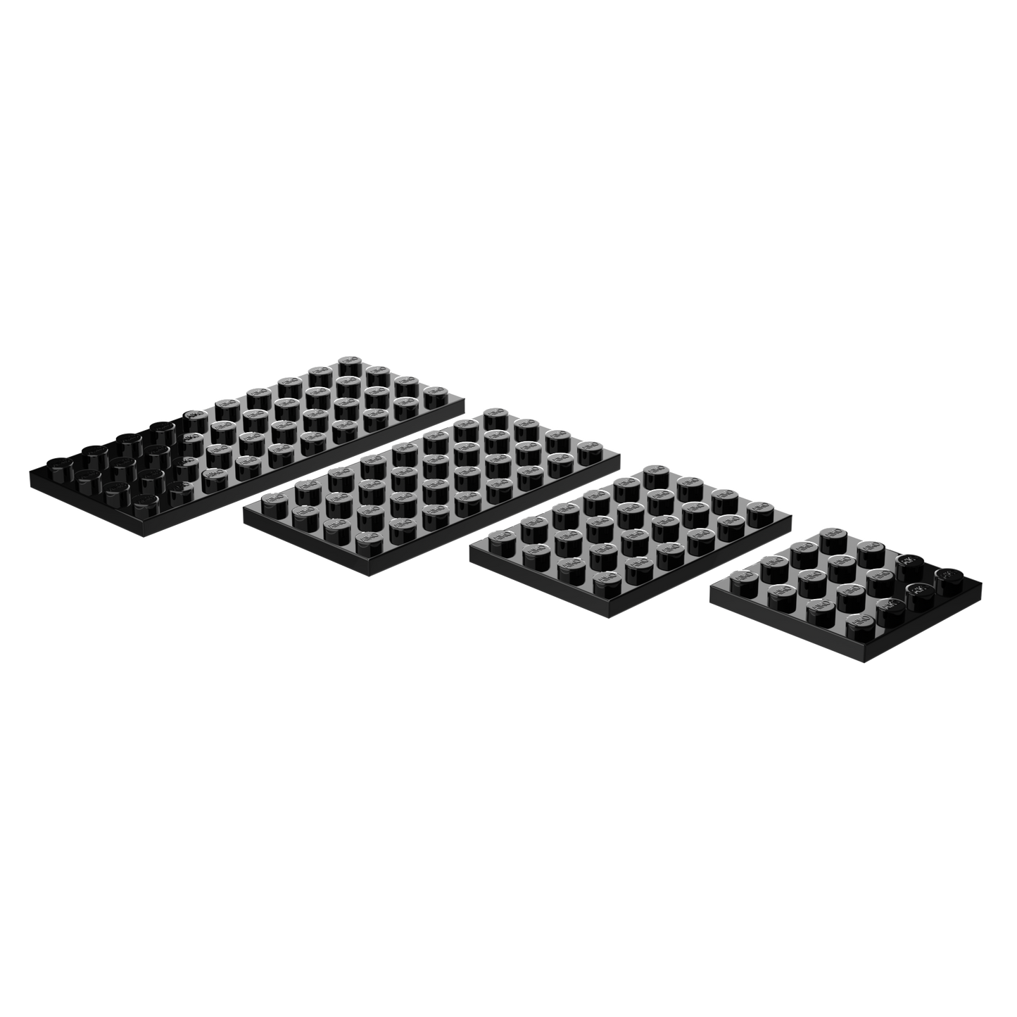 4x4, 4x6, 4x8 & 4x10 Flat Building Plates| Pack of 12 (3 Each)