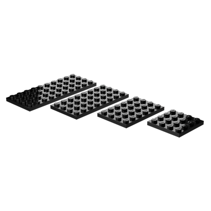 4x4, 4x6, 4x8 & 4x10 Flat Building Plates| Pack of 12 (3 Each)