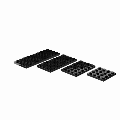 4x4, 4x6, 4x8 & 4x10 Flat Building Plates| Pack of 12 (3 Each)