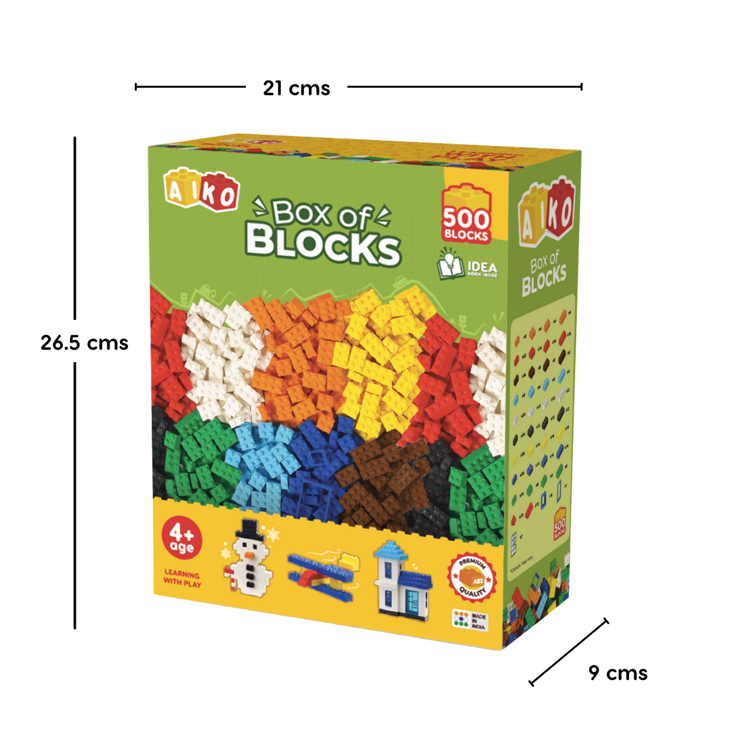 AIKO Box of Blocks 500pcs – Premium Building Block Set
