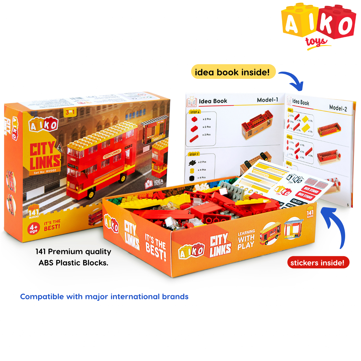 AIKO City Links | Mumbai BEST Bus Creative Building Block Set