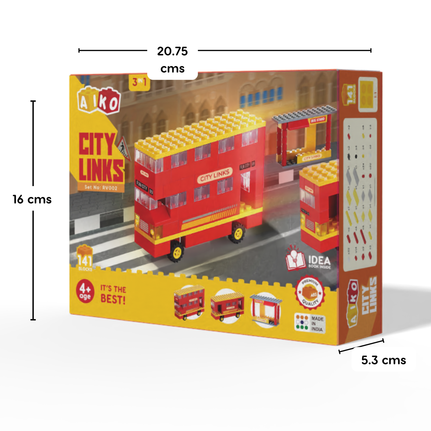 AIKO City Links | Mumbai BEST Bus Creative Building Block Set