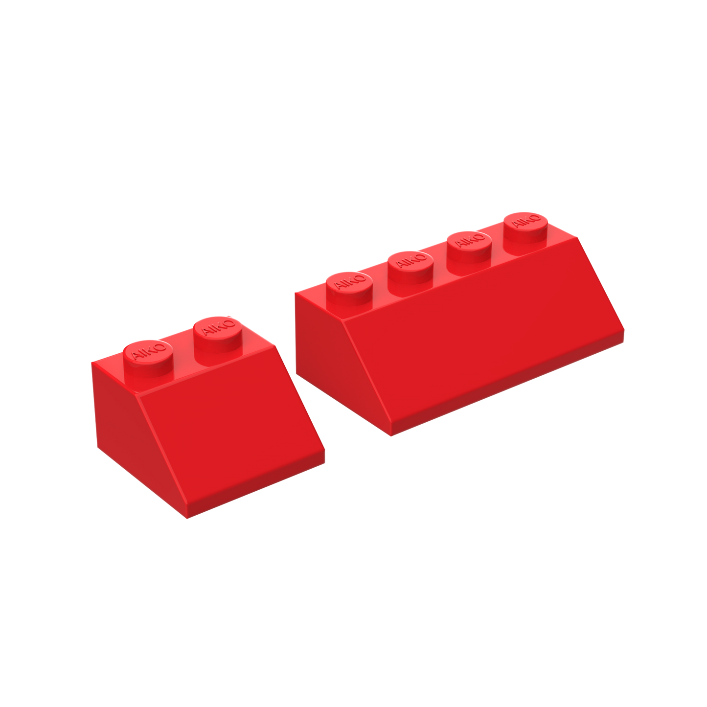45° Roof Building Blocks 2x2 & 2x4 | Combo Pack of 10 (5 each)