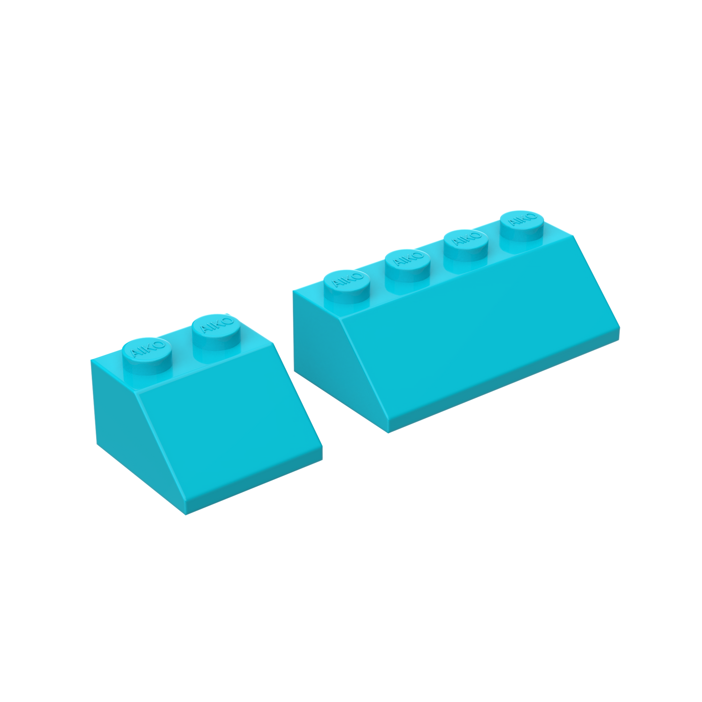 45° Roof Building Blocks 2x2 & 2x4 | Combo Pack of 10 (5 each)