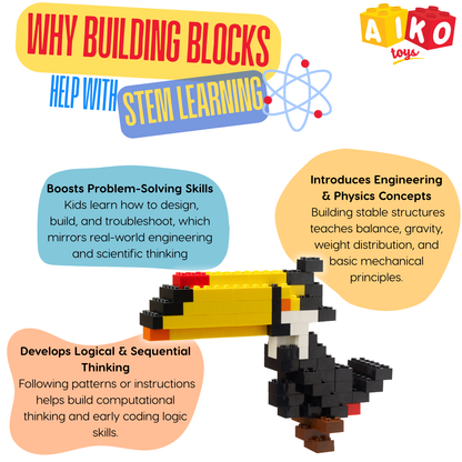 AIKO Box of Blocks 1000 | Premium Building Block Set