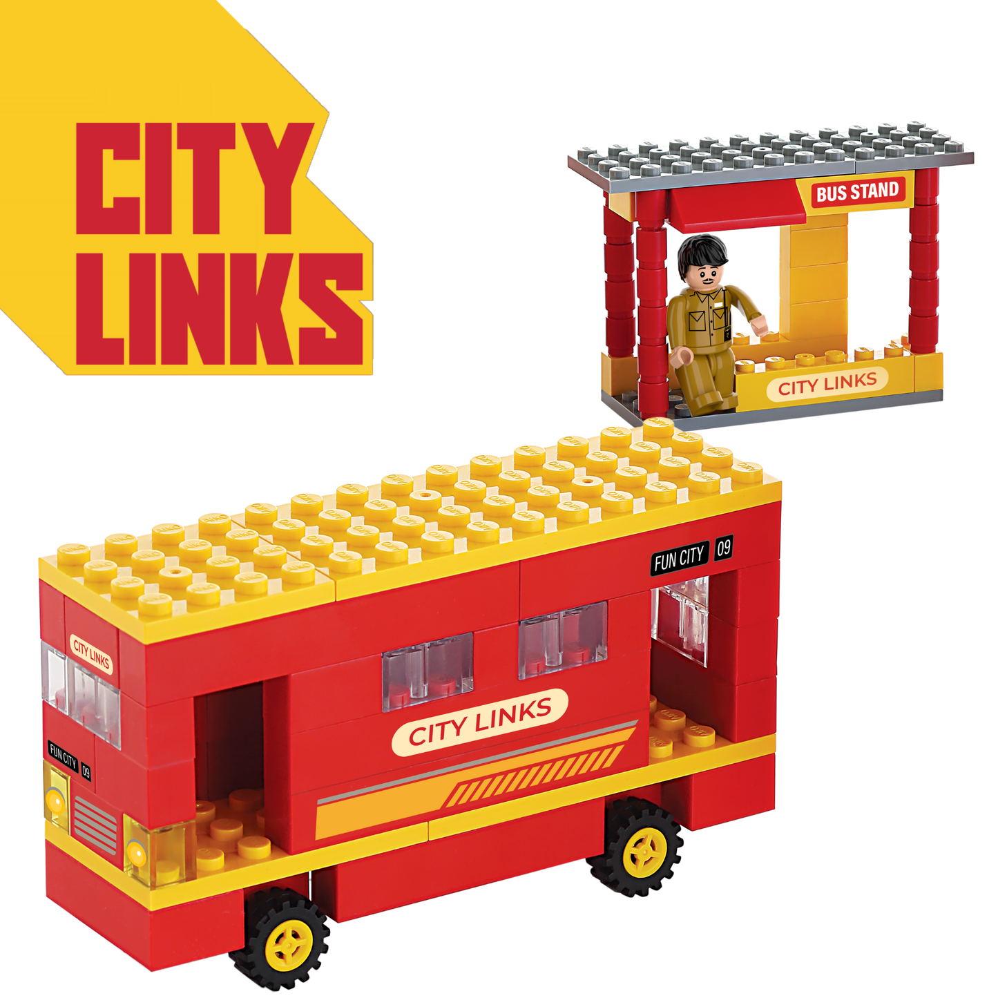 AIKO City Links | Mumbai BEST Bus Creative Building Block Set | Ages 4-99 years