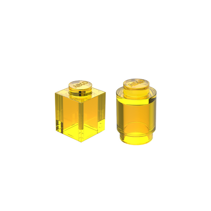 1x1 Building Blocks Combo | Square & Round | Pack of 20 (10 Each)