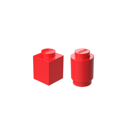 1x1 Building Blocks Combo | Square & Round | Pack of 20 (10 Each)
