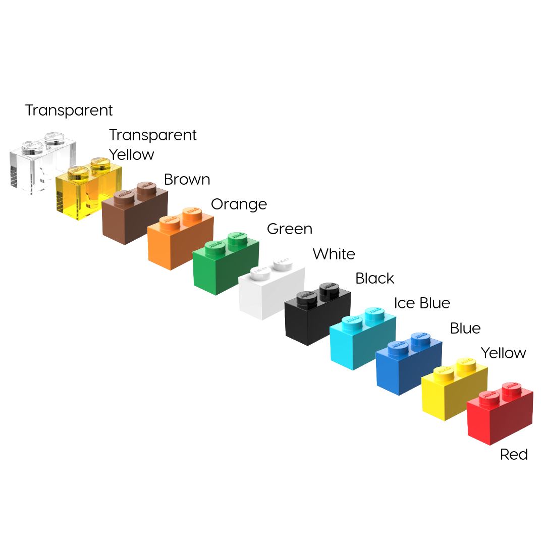1x2 Building Blocks | Pack of 10