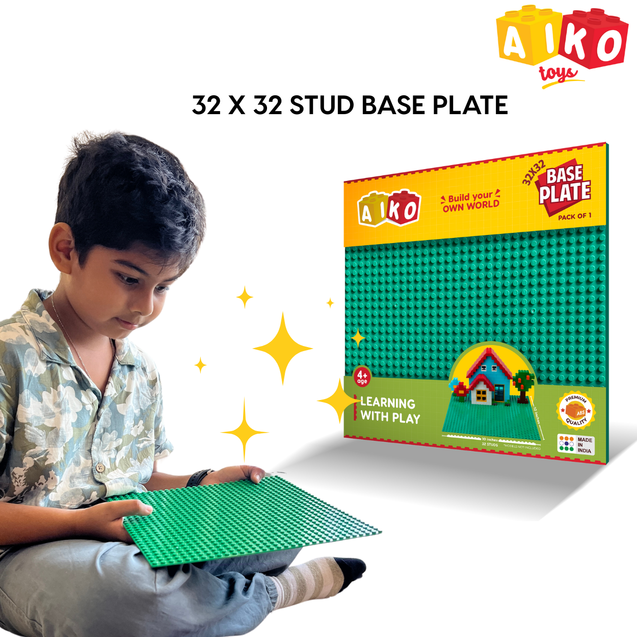 32×32 Building Block Base Plates | Premium Baseplates for Creative Builds | Ages 4–99