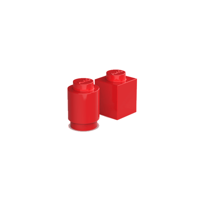 1x1 Building Blocks Combo | Square & Round | Pack of 20 (10 Each)