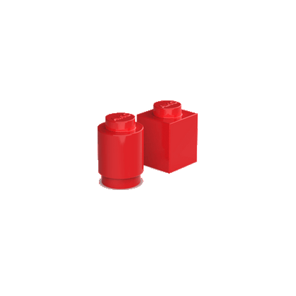 1x1 Building Blocks Combo | Square & Round | Pack of 20 (10 Each)