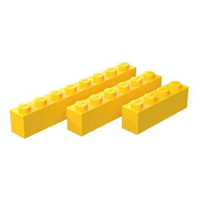 1x4 1x6 1x8 Building Blocks Combo | Pack of 15 (5 Each)