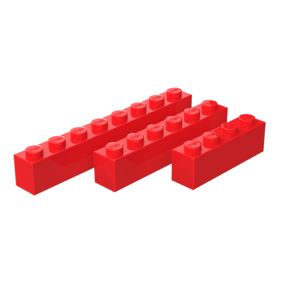 1x4 1x6 1x8 Building Blocks Combo | Pack of 15 (5 Each)