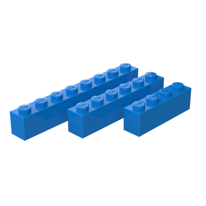 1x4 1x6 1x8 Building Blocks Combo | Pack of 15 (5 Each)
