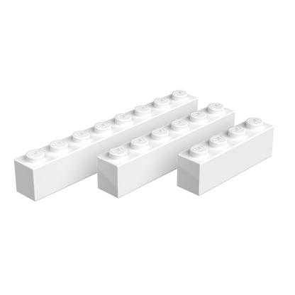 1x4 1x6 1x8 Building Blocks Combo | Pack of 15 (5 Each)