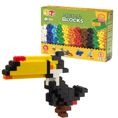 AIKO Box of Blocks 1000 | Premium Building Block Set