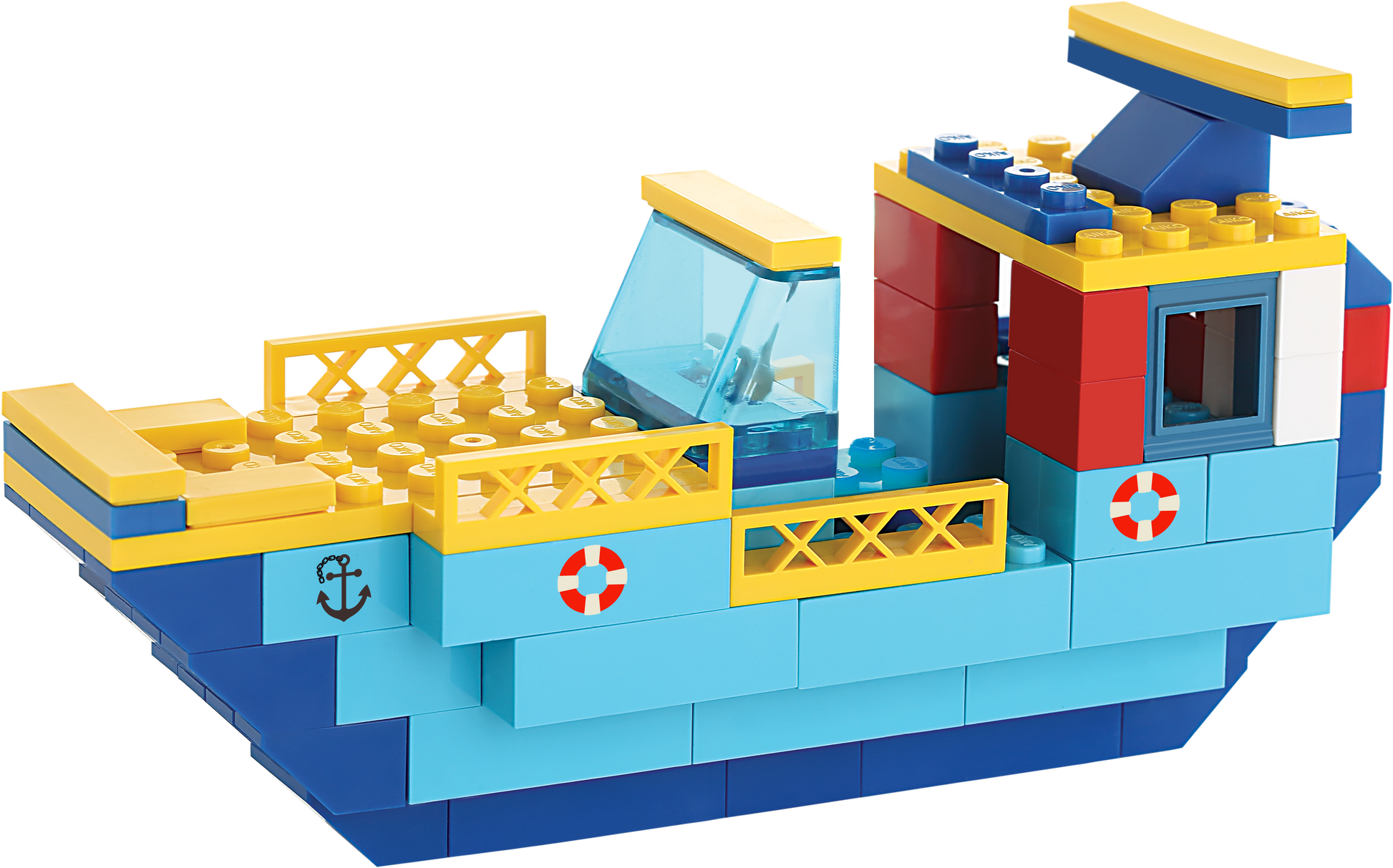Boat building blocks for kids and hobby creators