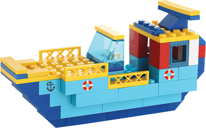 Boat building blocks for kids and hobby creators