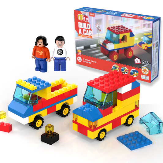 Build-a-Car |  Building Block Toy | STEM DIY Vehicle Set | Compatible with International Block Brands | Age 4+