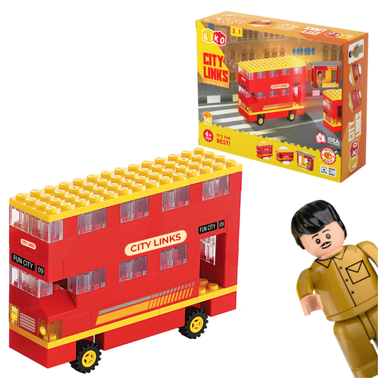 AIKO City Links | Mumbai BEST Bus Creative Building Block Set | Ages 4-99 years