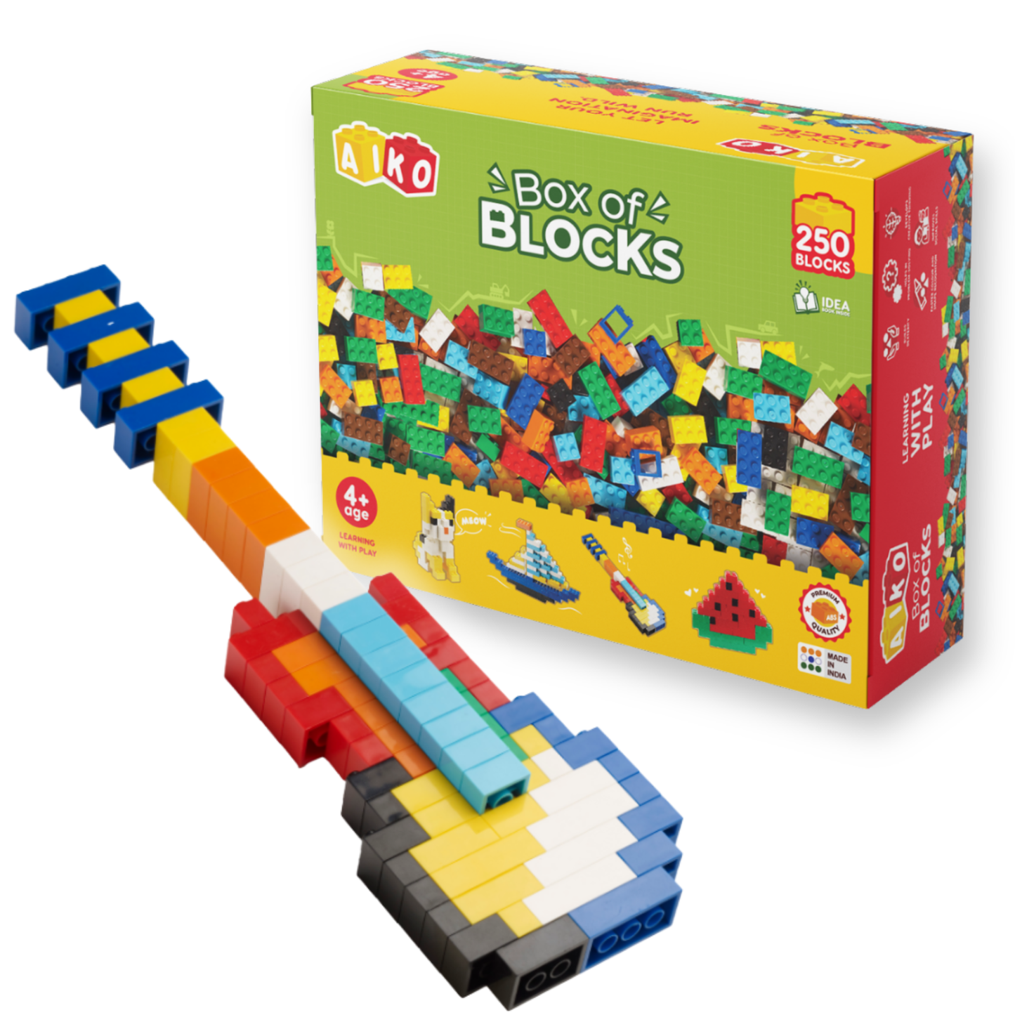 AIKO Box of Blocks 250pcs– Premium Building Block Set