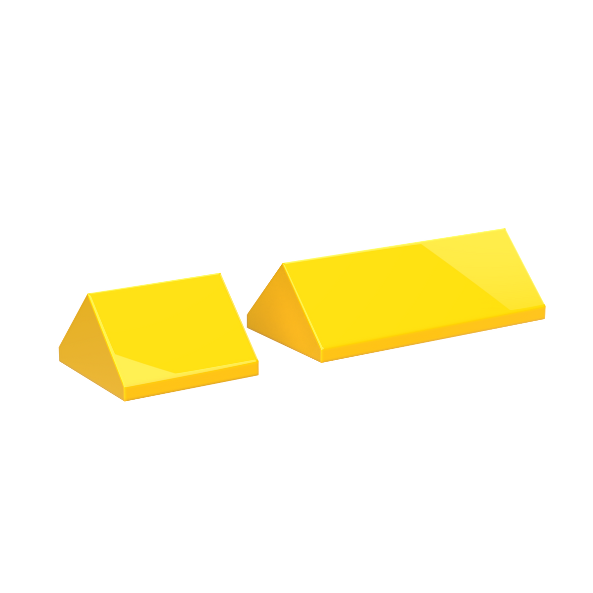 2x2 & 2x4 Pointed Roof Building Blocks | Combo Pack of 10 (5 each)