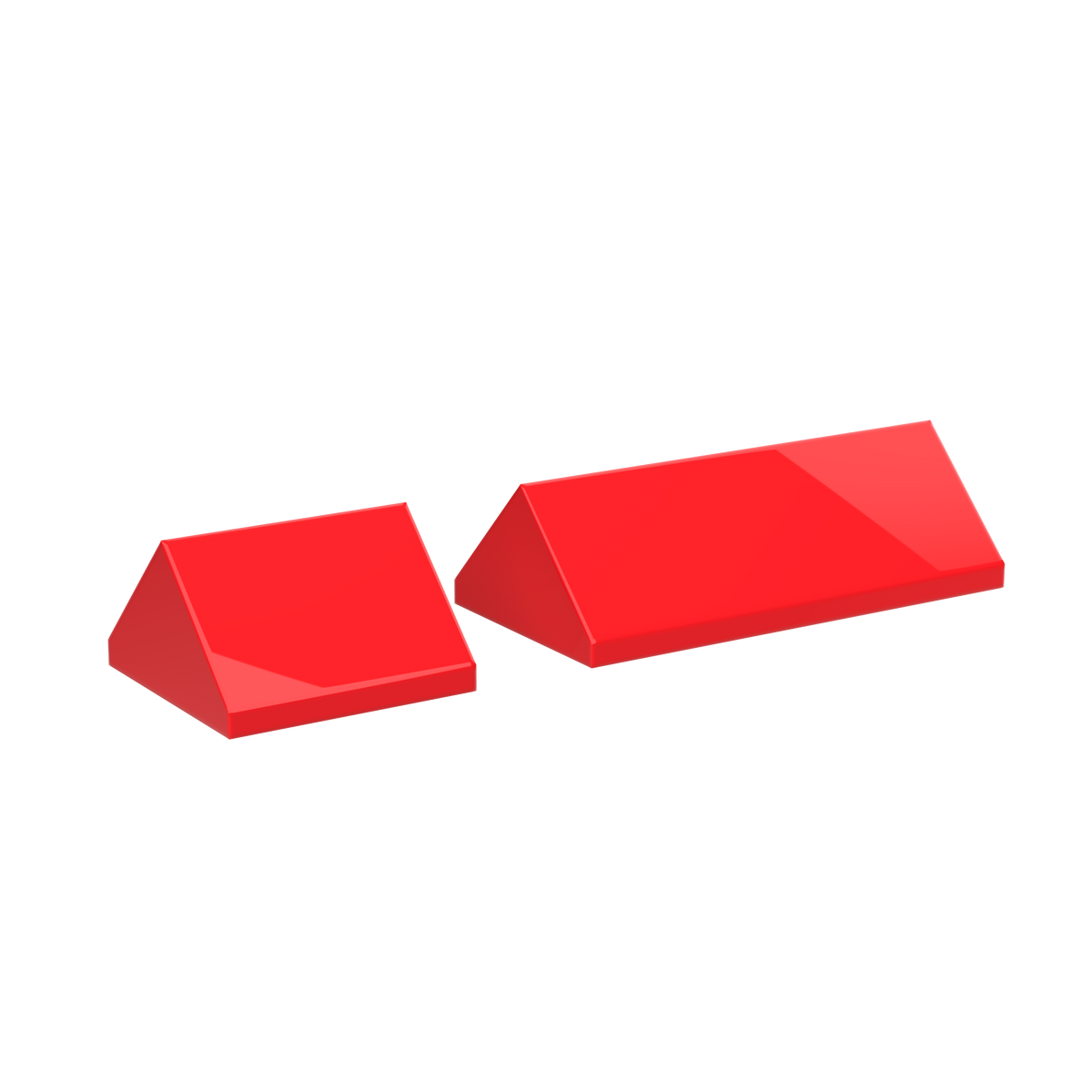 2x2 & 2x4 Pointed Roof Building Blocks | Combo Pack of 10 (5 each)