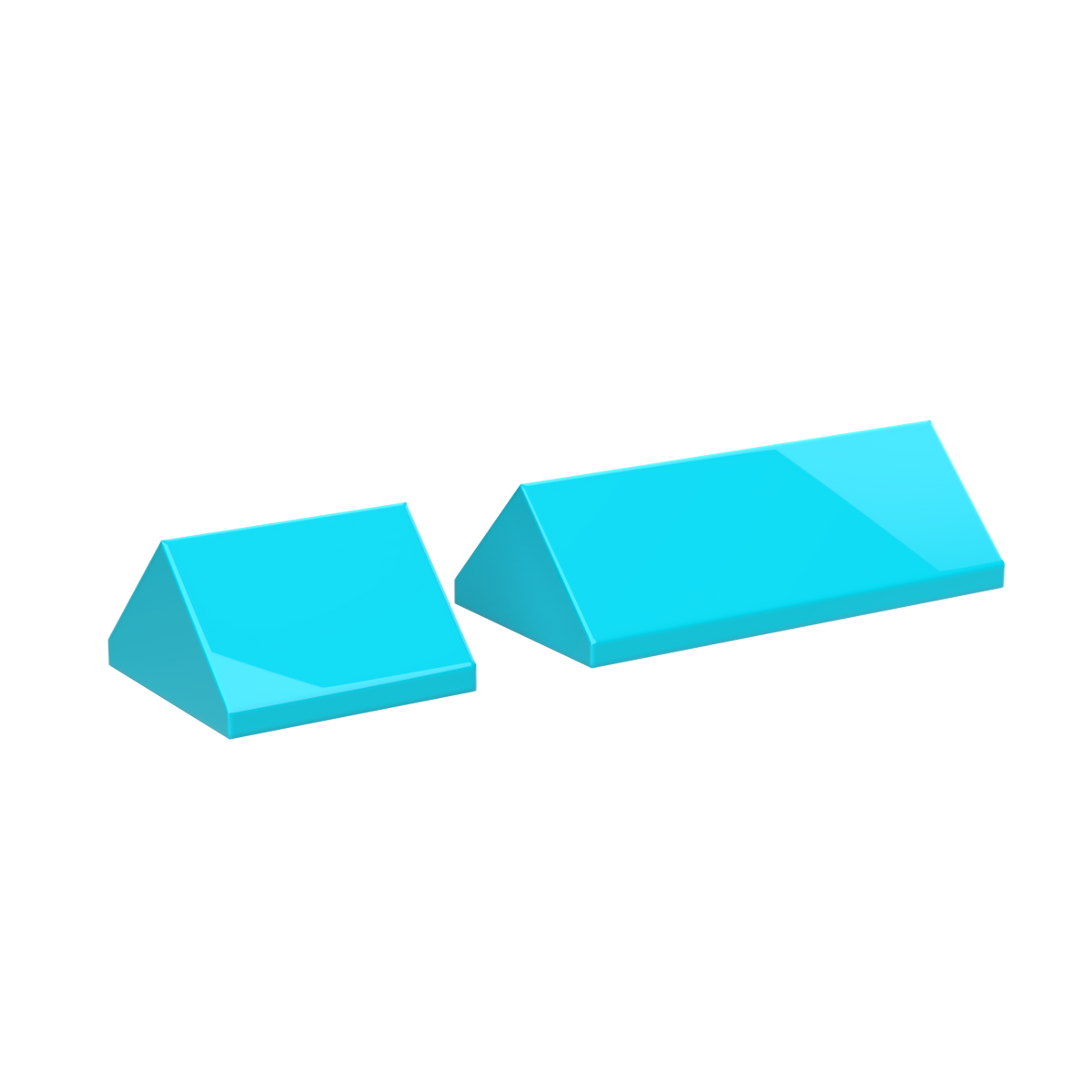 2x2 & 2x4 Pointed Roof Building Blocks | Combo Pack of 10 (5 each)